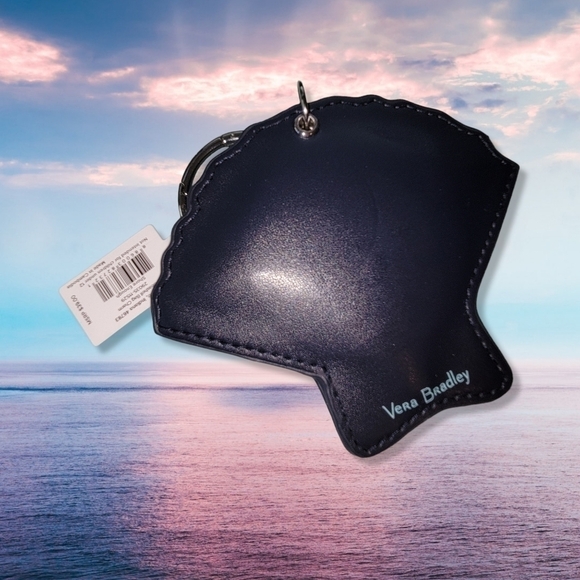 NWT Vera Bradley SEA SHELL Shore Enough Mirror Key Ring/ Bag Charm $39 - Picture 3 of 5